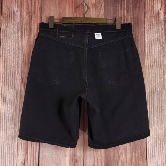 Vintage 90s Levis 550 Relaxed Fit Mens 34 Black Denim Shorts Red Tab USA Made - Picture 4 of 14